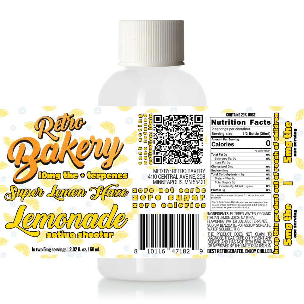 Retro Bakery's 10mg Lemonade Shots: A Refreshing Revolution in Edibles