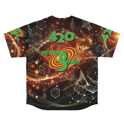Retro Bakery Astral Space Jammed Jesery Button Up
