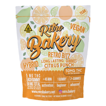 Citrus Punch Bitz from Retro Bakery, 50mg THC, front of the package