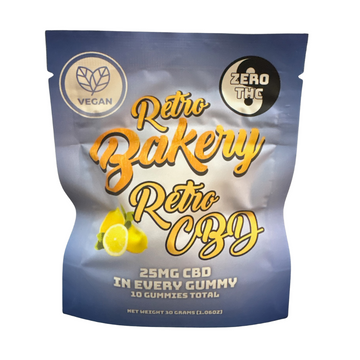 Lemon CBD Gummies from Retro Bakery, 250mg CBD