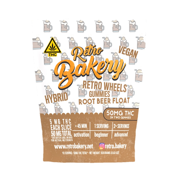 Root Beer Float Wheels from Retro Bakery, 50mg THC
