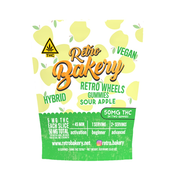 Sour Apple Wheels from Retro Bakery, 50mg THC