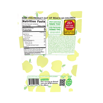 Sour Apple Wheels from Retro Bakery, 50mg THC