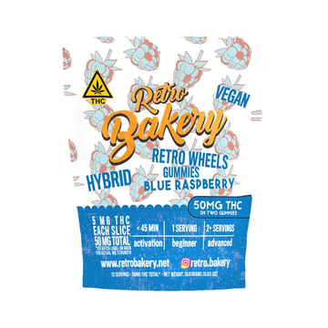 Blue Raspberry Wheels from Retro Bakery, 50mg THC