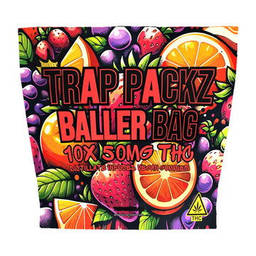 Trap Packz Baller Bag Fruity Series Gummies from Retro Bakery, 10x 50mg THC