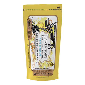 Jesse Ventura Farms Lemon Pound Cake White Chocolate Bar by Retro Bakery, 5mg THC, CBDA and CBGA per piece - product photo
