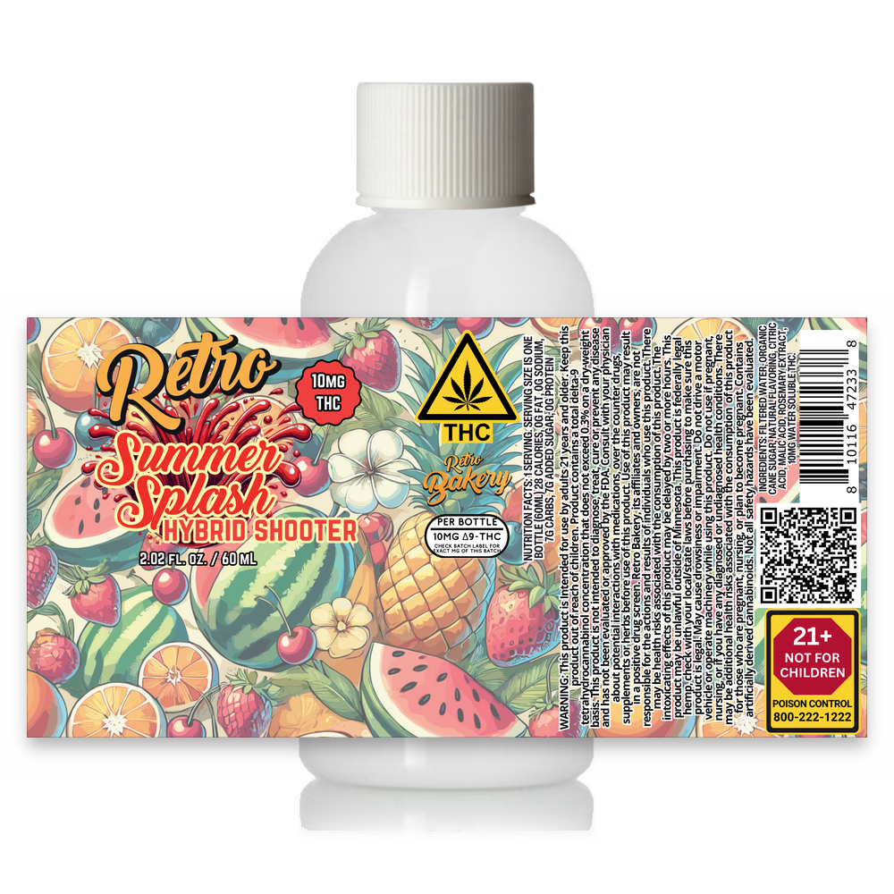 Summer Splash Shooter full label, front and back